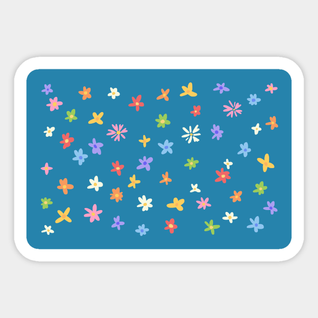 cheerful flowers Sticker by juulsart